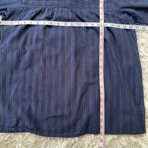 Maeve Blue Ruffled Long Sleeve Blouse - Picture 5 of 10